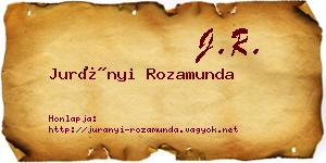 Jurányi Rozamunda névjegykártya